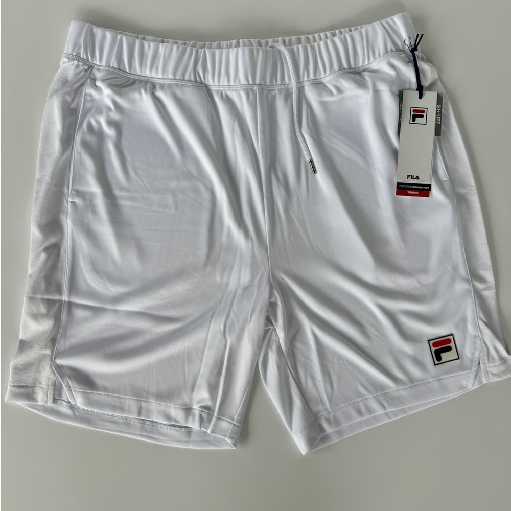 Fila Men's White Tennis/Pickle Ball Shorts